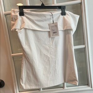 Theory Off-Shoulder White Blouse